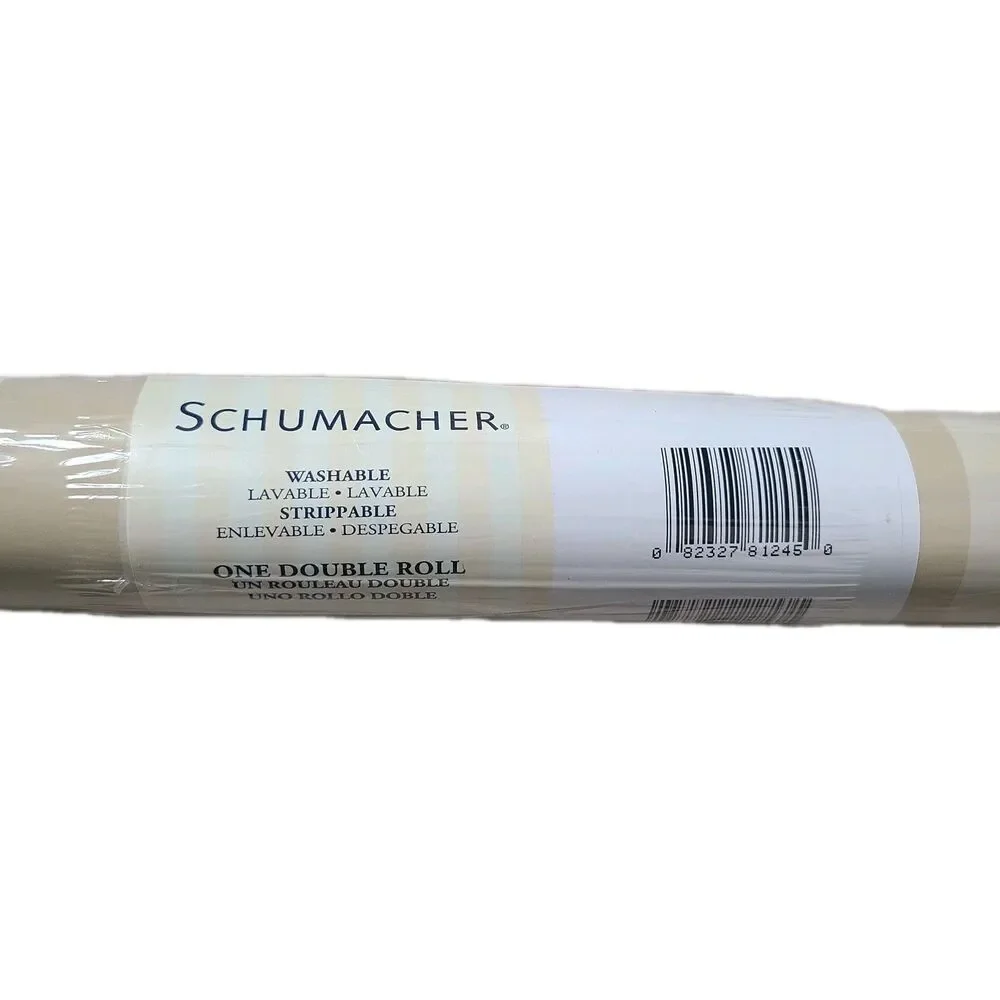SCHUMACHER WALLPAPER 1 ROLL #5002481 Vintage 27” x 9Y Sealed New Chalon Striped